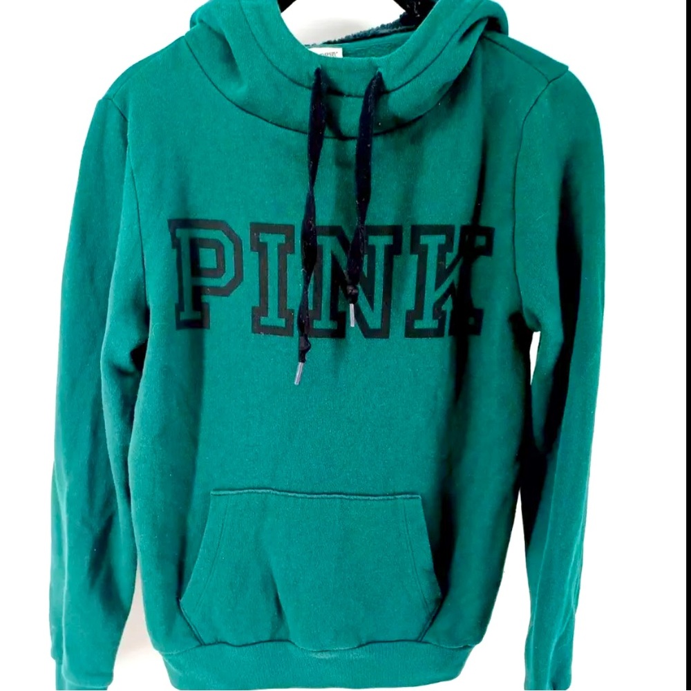 💗💗💗 SALE Women’s PINK Forest Green Hoodie Size M